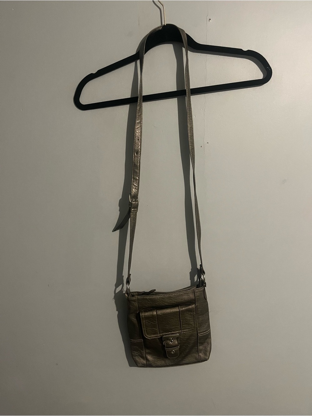 Nine West Olive Green Crossbody Bag with Front Flap Pocket